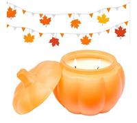 M&SENSE Bougie Halloween|Bougie Citrouille,Citrouille à La Cannelle|Automne Citrouille De Décoration|Cadeau Halloween,Naturelles En Cire De Soja,410g 80h De Combustion