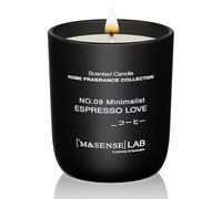 M&SENSE Bougie Naturelle à la Cire de Soja | Espresso Love | 150g | Bougie Parfumée Minimaliste pour Détente, Cadeaux, Décoration Intérieure | Chambre, Bureau, Petites Fêtes