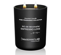 M&SENSE Bougie Naturelle à la Cire de Soja | Espresso Love | 470g | Bougie Parfumée Minimaliste pour Détente, Cadeaux, Décoration Intérieure | Chambre, Bureau, Petites Fêtes