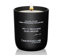 M&SENSE Bougie Naturelle à la Cire de Soja | Oud Wood | 150g | Bougie Parfumée Minimaliste pour Détente, Cadeaux, Décoration Intérieure | Chambre, Bureau, Petites Fêtes