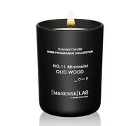 M&SENSE Bougie Naturelle à la Cire de Soja | Oud Wood | 250g | Bougie Parfumée Minimaliste pour Détente, Cadeaux, Décoration Intérieure | Chambre, Bureau, Petites Fêtes