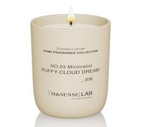 M&SENSE Bougie Naturelle à la Cire de Soja | Puffy Cloud Dream | 150g | Bougie Parfumée Minimaliste pour Détente, Cadeaux, Décoration Intérieure | Chambre, Bureau, Petites Fêtes