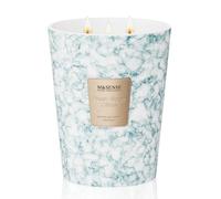 M&SENSE Bougie parfumée 990g|Sauge fraîche Agrumes|150h de combustion & 3 mèches|Bougie Decorative naturelles en cire de soja|Aromathérapie relaxante|Cadeau pour femme & homme,Modern Marble Jar