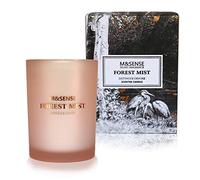 M&SENSE Bougie parfumée brume forestière, 100 % matières premières naturelles, fabriquée à la main avec 250 g de cire de soja, aromathérapie, 50 h de combustion, emballage cadeau