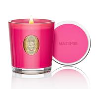 M&SENSE Bougie Parfumée en Pot Litchi Rose, Bougie de Soja Naturelle Non Toxique,290g 10.2 oz,55 Heures de Combustion,Cadeau Parfait Pour Femme,Bougies Décoratives Colorées