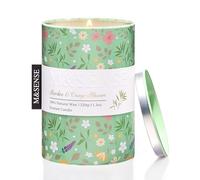 M&SENSE Bougie parfumée - Fleur d'oranger en bambou (320 g - Durée de combustion 70 h) - Bougie en cire de soja naturelle - Sans substances nocives - Combustion propre - Idéal pour la maison, le