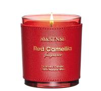 M&SENSE Bougie Parfumées Camélia Rouge - Bougie en cire de soja végétalienne 100% naturellement, Bougies de bain non toxique pour la détente, Cadeau Homme Élégant ou Cadeau Luxe