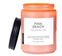 M&SENSE Bougie Parfumées de plage rose,550g ananas et noix de coco bougies de soja naturel, 110 heures de combustion, cadeau de décoration pour les amis, la famille, les collègues, les couples