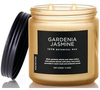 M&SENSE Bougie Parfumées Gardénia & Jasmin Romantique, bougie florale 330g 70h, 2 mèches cadeau femme - bougies décoratives parfumées pour chambre à coucher