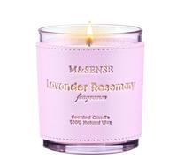 M&SENSE Bougie Parfumées Lavande Et Romarin - Bougies en cire de soja végétalienne 283g 50h, Parfum Apaisant pour Espace de Méditation, Cadeau Papa Zen ou Cadeau Homme