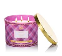 M&SENSE Bougie Parfumées Lavande Vanille|Bougie Parfumée Avec 3 Mèches|330g Scented Candle Naturelle de Soja|65 Heures De Combustion|à Damier Parfumée Cadeau