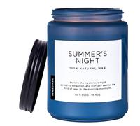M&SENSE Bougie parfumées Nuit d'été, 550g Bougie de soja naturelle pour la maison, bougie moyenne à 2 mèches, jusqu'à 110 heures de combustion, bougies masculines pour la chambre à coucher