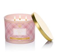M&SENSE Bougie Parfumées Rose d'eau salée|Bougie Parfumée Avec 3 Mèches|330g Scented Candle Naturelle de Soja|65 Heures De Combustion|à Damier Parfumée Cadeau