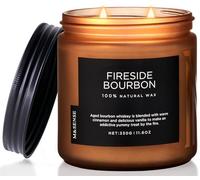 M&SENSE Bougies parfumées au Bourbon, 330g de cire de soja propre, jusqu'à 70 heures de combustion, 2 mèches en coton pour la décoration intérieure, bougies d'aromathérapie pour la salle de bain