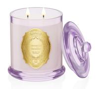 M&SENSE Lavande Vanille Bougie Parfumée Grande Bougie de Soja à 2 Mèches|12.7oz 360g de cire de Soja Naturelle|70 Heures de Combustion|Bougies Cadeaux pour Femmes|Bougie Decorative