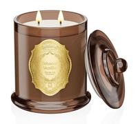 M&SENSE Tabac Vanille Bougie Parfumée Grande Bougie de Soja à 2 Mèches|12.7oz 360g de cire de Soja Naturelle|70 Heures de Combustion|Bougies Cadeaux pour Femmes|Bougie Decorative