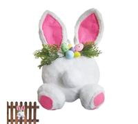 M Spring Door Wreath for Front - Easter Wreaths | Spring Seasonal Garland Easter Decor | Outdoor Decorations Bunny Butt Wreath Kit | for Farmhouse Party Birthday Wedding Porch Yard Living Room
