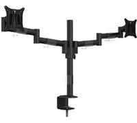 M Support De Bureau Mural Pour Deux Moniteurs Avec Bras Longs VESA 15-30", Noir