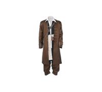 (M,T2)Cosdaddy Captain Jack Sparrow Cosplay Costume Coat Jacket Adult Hat Wig Suits Halloween Carnival Costume