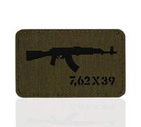 M-Tac AKM Tactique Moral Patch Lazer Cut Crochets, Black/Ranger Green