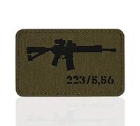 M-tac AR-15 Tactical Moral Patch Lazer Cut Crochets, Black/Ranger Green