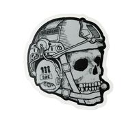 M-Tac Autocollant réfléchissant Opérateur - 7,5 x 6,5 cm - Motif tête de mort militaire - Imperméable et autocollant - Design de casque tactique pour ordinateur portable, tablette et voiture - Support