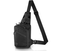 M-Tac Elite Tactical Sling Bag for Men - Crossbody Bag - Concealed Carry Chest Bag - Black Sling Backpack