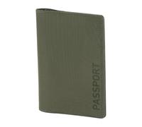M-Tac Étui de passeport de qualité supérieure en composite polymère de haute qualité - Protection RFID, avec fentes pour cartes, logo hexagonal élégant et gaufrage « Passport » - Parfait pour une