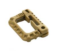 M-Tac Lot de 5 mousquetons en plastique, légers et résistants en acétal, breloques colorées pour sacs, ceintures et équipements, construction robuste sans boutons, coyote