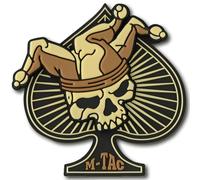 M-Tac Morale Patch Joker Skull Carte de mort tactique 3D PVC (Noir-coyote)
