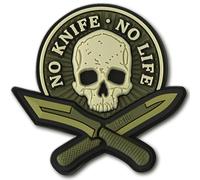 M-Tac Morale Patches No Knife No Life PVC 3D Military Tactical (Olive)