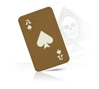 M-Tac Patch As de Piat - Carte de mort - Tactique moral pour l'équipement militaire - Patchs de l'armée pour vêtements, vestes, sacs à dos, chapeaux - Combat (Coyote/GITD)