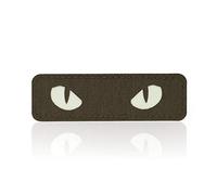 M-Tac Patchs tactiques en forme d'yeux de chat avec crochets de fermeture (vert vert - GITD)