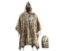 M-Tac Poncho de pluie tactique - Poncho militaire militaire - Imperméable Ripstop Camping Randonnée chasse en plein air Ponchos de pluie, Vert, taille unique