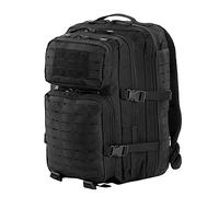 M-Tac Sac à dos tactique découpé au laser - Sac à dos militaire Molle 36 L, noir, 36L, Sacs à dos