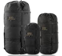 M-Tac Sac de Compression pour Sac de Couchage Militaire résistant à l'eau en Nylon léger pour Voyage, Camping, randonnée, extérieur (Noir, Taille M, 12 litres)
