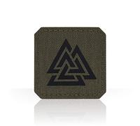 M-Tac Valknut Moral Patches Tactique Militaire Lazer Cut Viking Norse, Ranger Green - Black