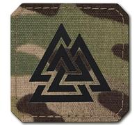 M-Tac Valknut Morale Patchs militaires Tactique Coupe Viking Norse (Camouflage - Noir)
