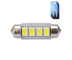 M-Tech lb311 W blister 2 x led-c5 W 41 mm 4 x SMD5050 12 V canabus, blanc