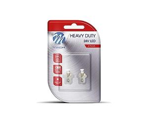 M-Tech lb904 W blister 2 x LED B8.5D 24 V concave, Blanc.