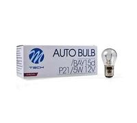 M-Tech Z15 Ampoule BAY15D 12 V P 21/5 Watt, Set de 10, argent