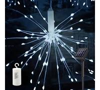 M.TK Suspension lumineuse LED Starburst, lampe feu d'artifice, 90 LED, blanc froid, fonctionne sur piles, pour Noël, extérieur, terrasse, jardin
