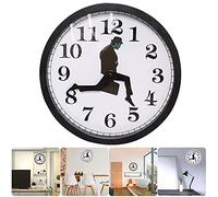 M-TOP Monty Python Inspired Silly Walk Wall Clock, Walking Man Silent Wall Clocks, Ministry of Silly Walks Clock,Wall Clock British Comedy Inspired, Funny Walking Silent Mute Clock