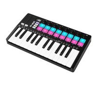 M-VAVE Clavier MIDI USB Portable, Midi Keyboard, Clavier MIDI amélioré, Clavier Arranger Portable Rechargeable Clavier RGB Pad Clavier SMK-25II Noir et Blanc Batterie Intégrée