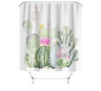 M&W DAS DESIGN Rideau de douche, 180 x 200 cm, anti-moisissure, lavable, pliable, 12 anneaux en C, poids inférieur