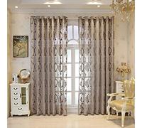 M&W DAS DESIGN Rideau semi-transparent - Vintage - Rétro - Baroque - En tissu - Rideau de fenêtre - Voile brodé - Jacquard Stores
