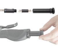 M-Wave 18809781 Outil Multifonction pour vélo, Unisexe, pour Adulte, dans Le Guidon, 12 Fonctions, en Acier S2, pour 18,5 à 20 mm, avec dérive-chaîne et kit tubeless, dans Un boîtier en Aluminium