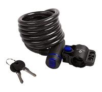 M-Wave Antivol vélo 233840 Cadenas à spirale 10x1800 mm Noir
