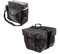 M-Wave Amsterdam Triple + Utrecht Travel Sac de Transport et Sacoche de Guidon pour Adulte Noir/Gris