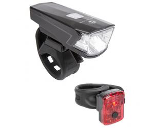 M-Wave - Atlas K 15 USB Set - Jeu d'éclairage vélo - black